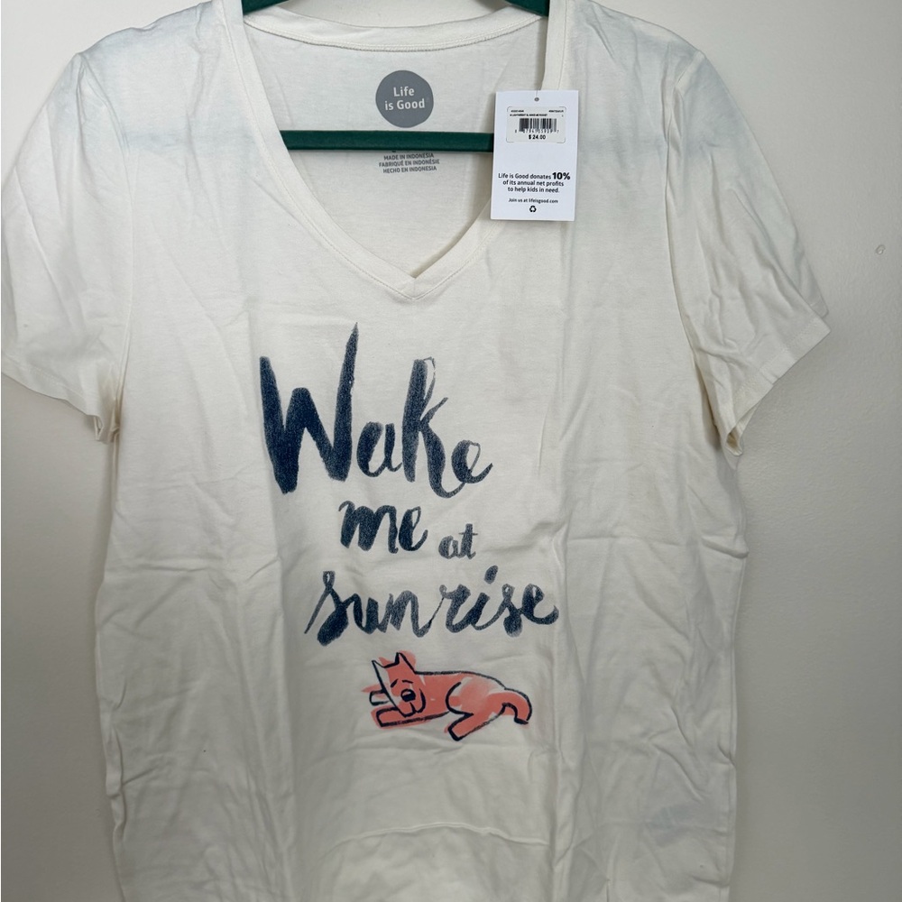 Life Is Good Cream Sleepwear Top
